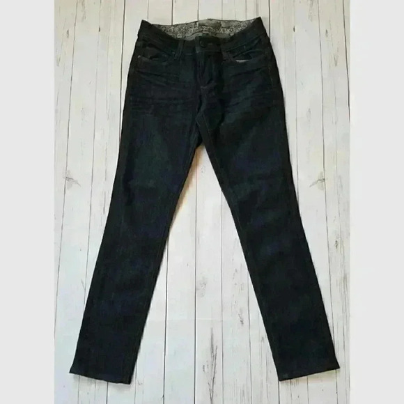 Paige Denim 2010s Skinny Ankle Jeans Dark Blue Wash Onyx Low Rise 24 25 - Picture 1 of 8